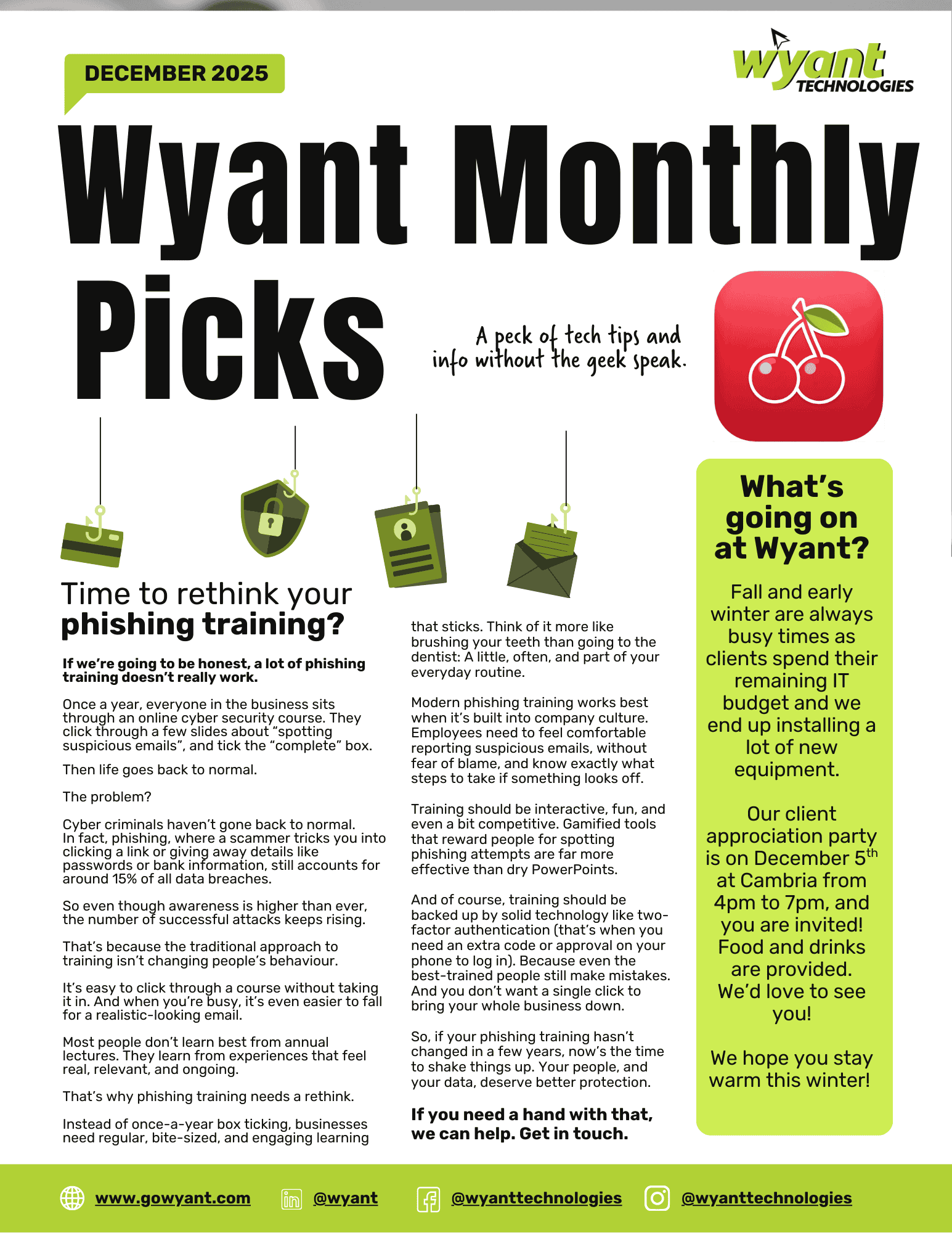 December 2025 Wyant Newsletter