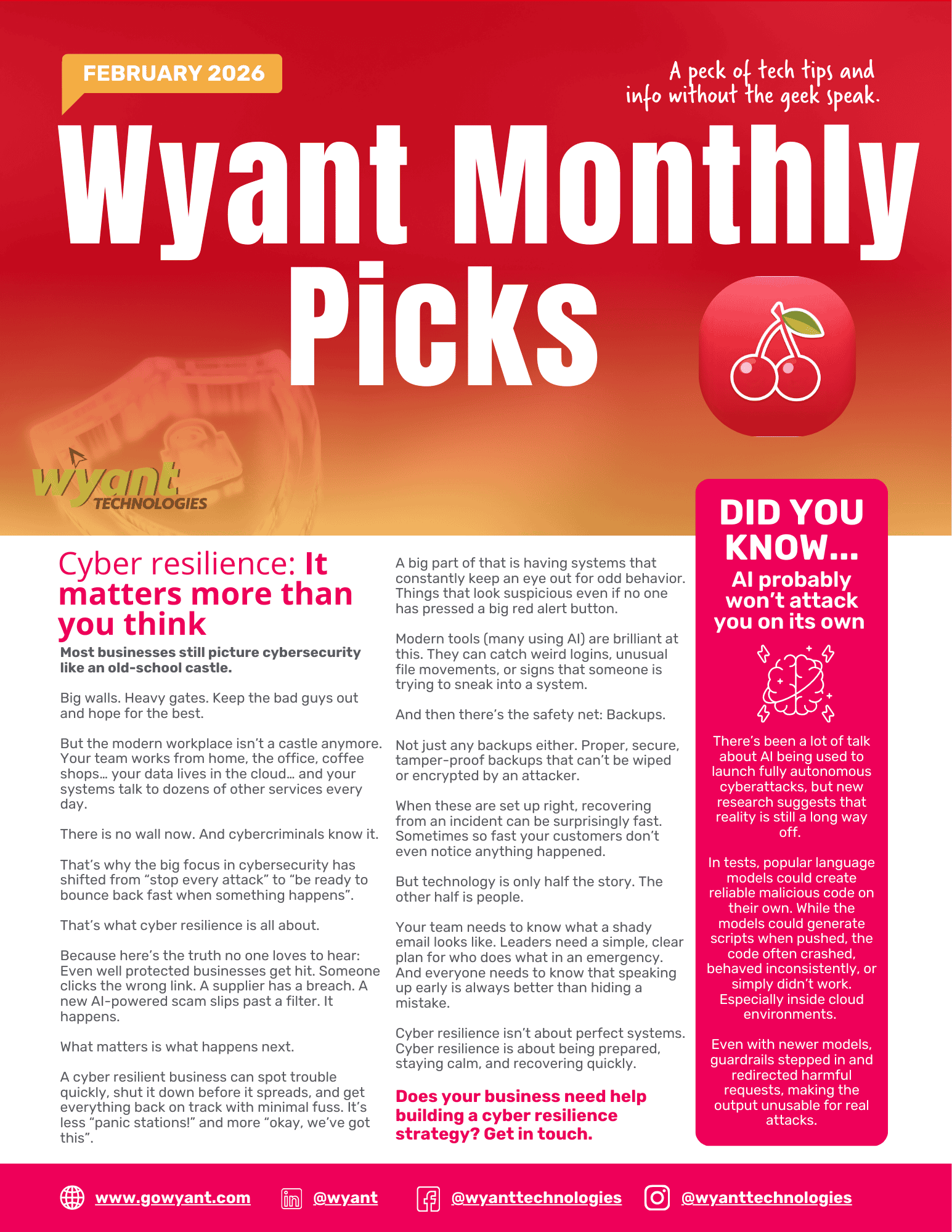 February 2026 Wyant Newsletter